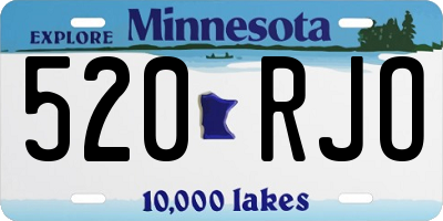 MN license plate 520RJO