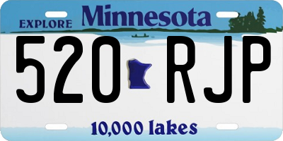 MN license plate 520RJP