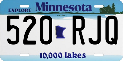 MN license plate 520RJQ