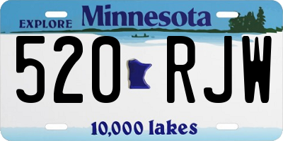 MN license plate 520RJW