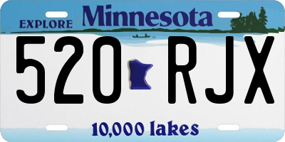 MN license plate 520RJX