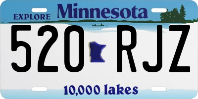 MN license plate 520RJZ