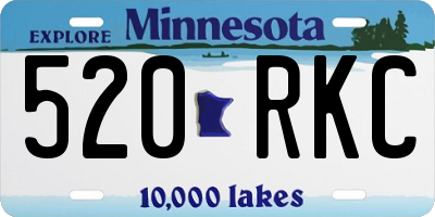 MN license plate 520RKC