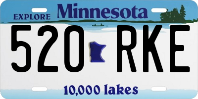 MN license plate 520RKE