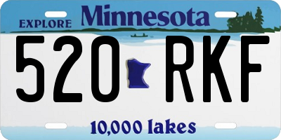 MN license plate 520RKF