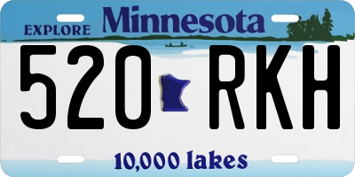 MN license plate 520RKH