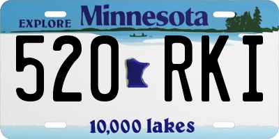 MN license plate 520RKI