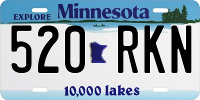 MN license plate 520RKN