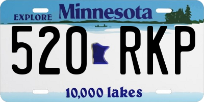 MN license plate 520RKP