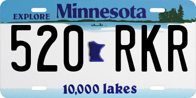 MN license plate 520RKR