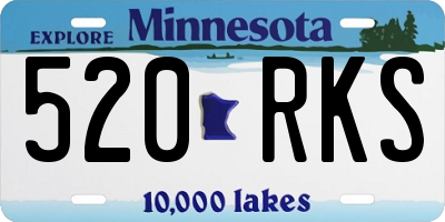 MN license plate 520RKS