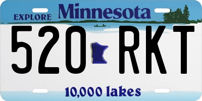 MN license plate 520RKT