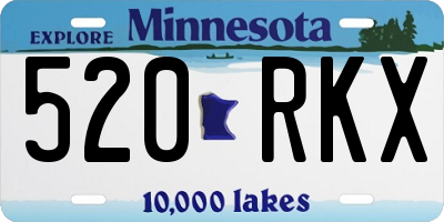 MN license plate 520RKX
