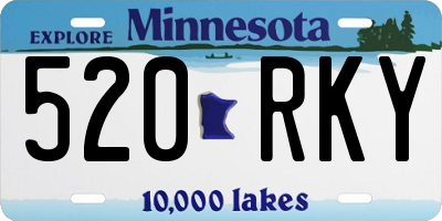 MN license plate 520RKY