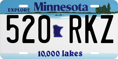 MN license plate 520RKZ