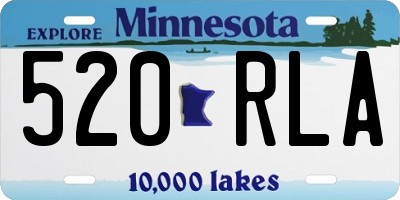 MN license plate 520RLA