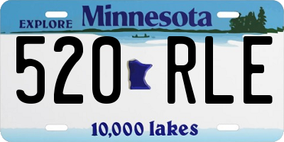 MN license plate 520RLE