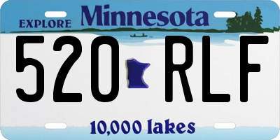 MN license plate 520RLF
