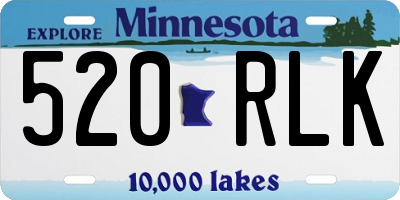 MN license plate 520RLK