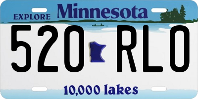 MN license plate 520RLO