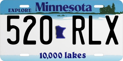 MN license plate 520RLX