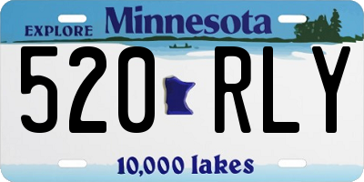 MN license plate 520RLY