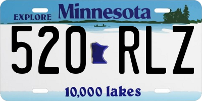 MN license plate 520RLZ