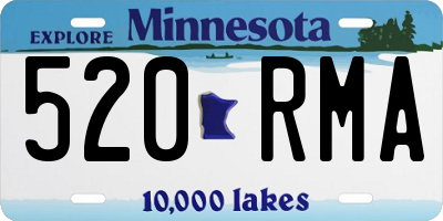 MN license plate 520RMA