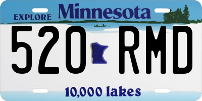 MN license plate 520RMD