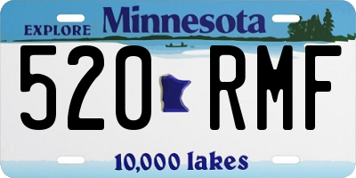 MN license plate 520RMF