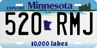 MN license plate 520RMJ