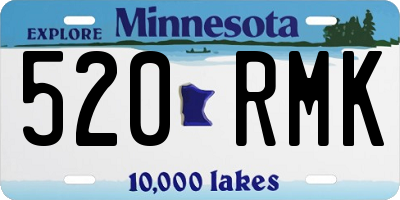 MN license plate 520RMK