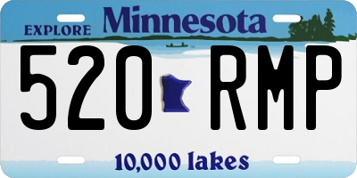 MN license plate 520RMP