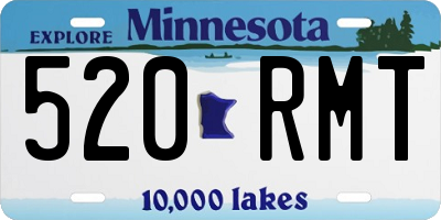 MN license plate 520RMT