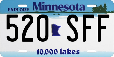 MN license plate 520SFF