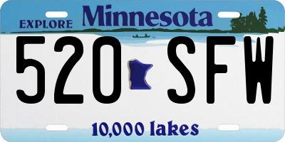 MN license plate 520SFW