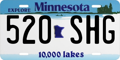 MN license plate 520SHG