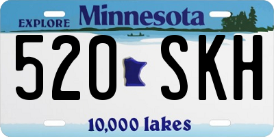 MN license plate 520SKH