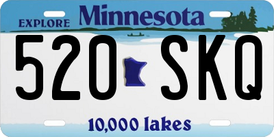 MN license plate 520SKQ