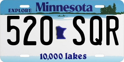 MN license plate 520SQR