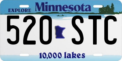 MN license plate 520STC