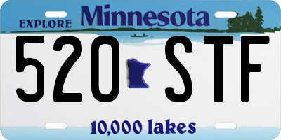 MN license plate 520STF