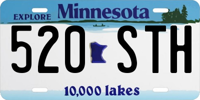 MN license plate 520STH