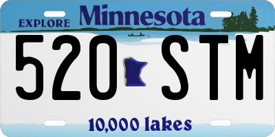 MN license plate 520STM