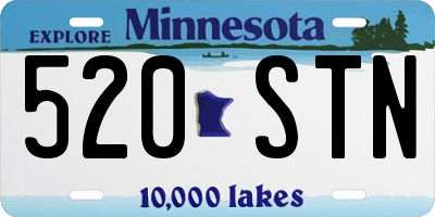 MN license plate 520STN