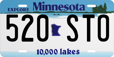 MN license plate 520STO