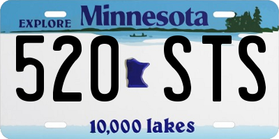 MN license plate 520STS