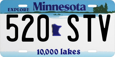MN license plate 520STV