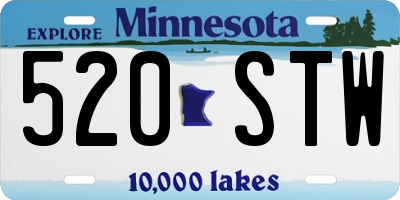MN license plate 520STW