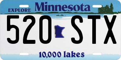 MN license plate 520STX
